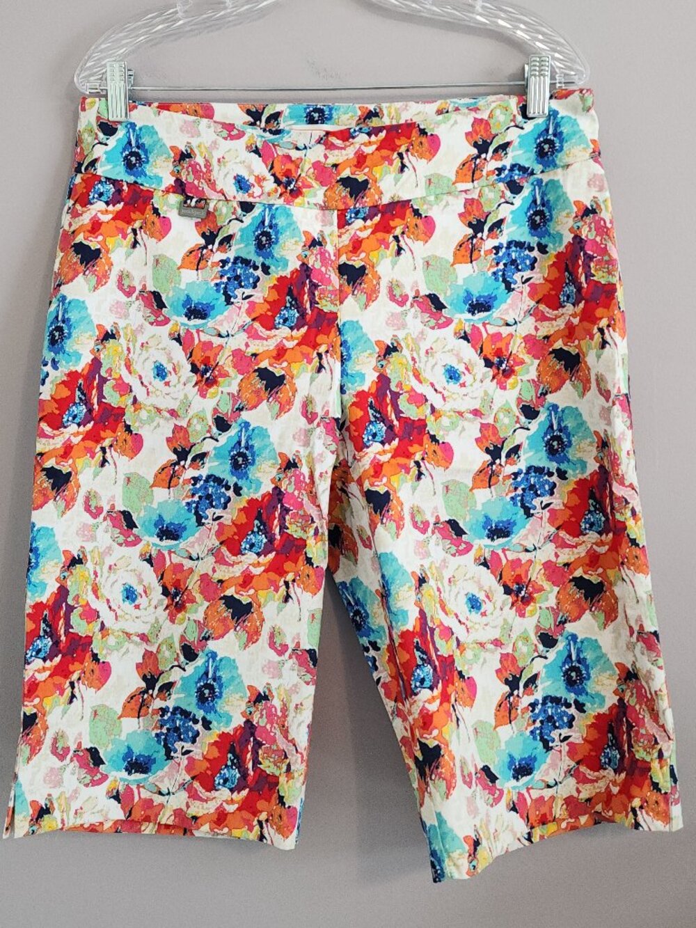 Peck & Peck Colorful Floral Bermuda Shorts Size 14
